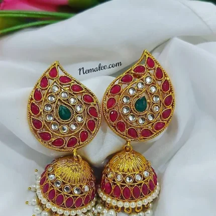 Brass made high quality Mango stud big jumkha