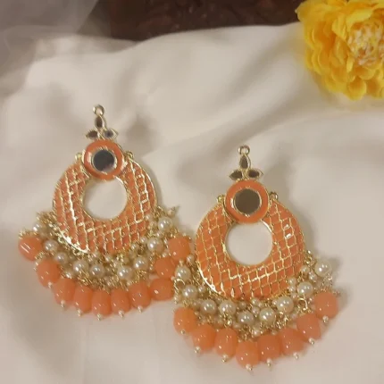Myra- premium quality chandbalis in light orange