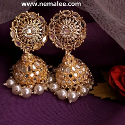 Extremely light weight mirror pearl jumkha