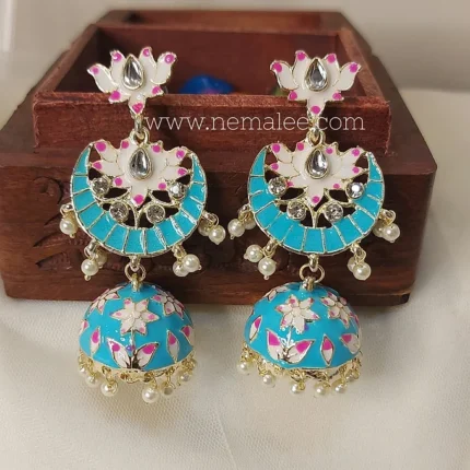 Half Moon jumkha in sky blue
