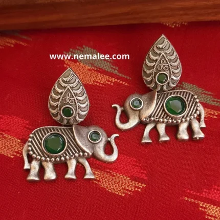 Iyravath silverlookalike earrings