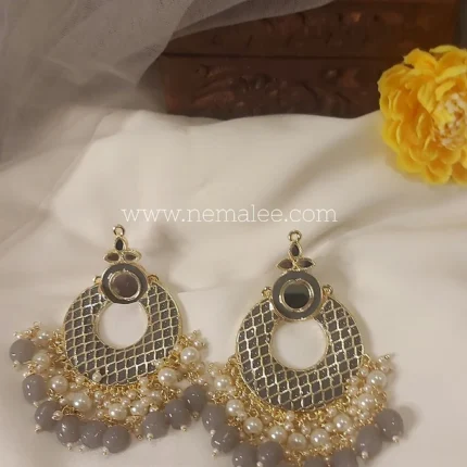 Myra- premium quality chandbalis in grey