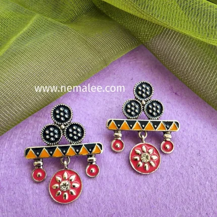 Pravalli-2 German silver earrings