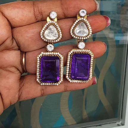 Veena- polki and doublet earrings