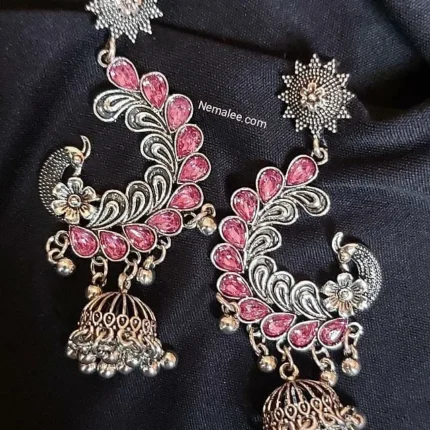 German silver ad stones peacocock jumkha