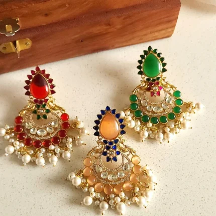Kripa - polki studded earrings