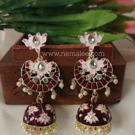 Half Moon jumkha in maroon