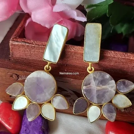 Amethyst and mother of pearls